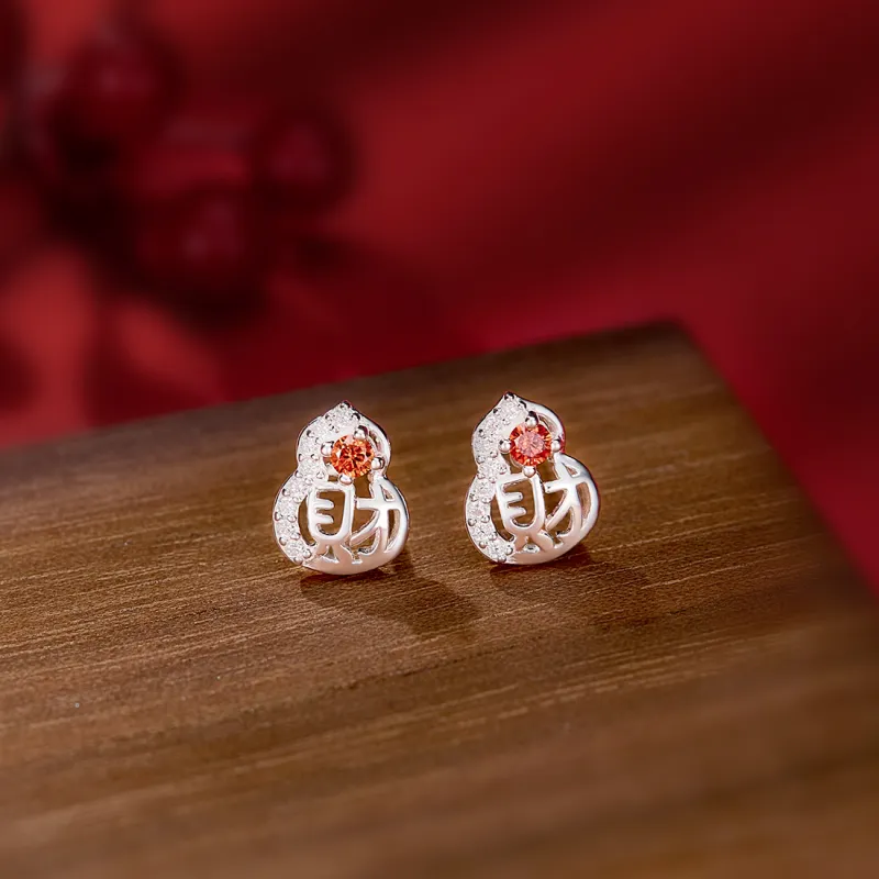 Lady Go Sterling Silver Stud Earrings Women's-5