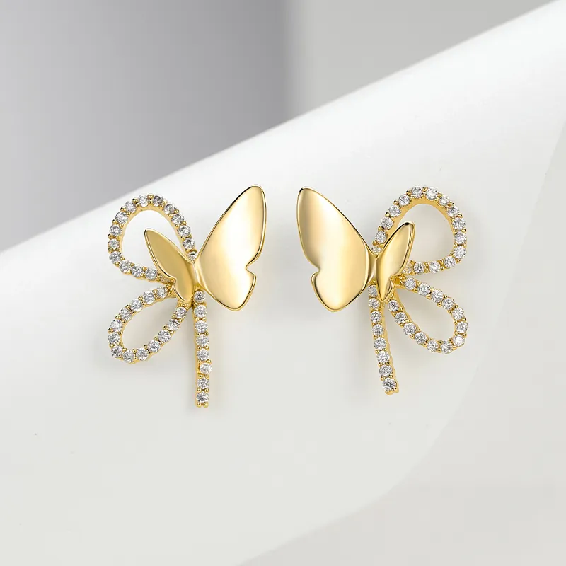 Lady Go S925 Silver Stud Earrings Women's-2