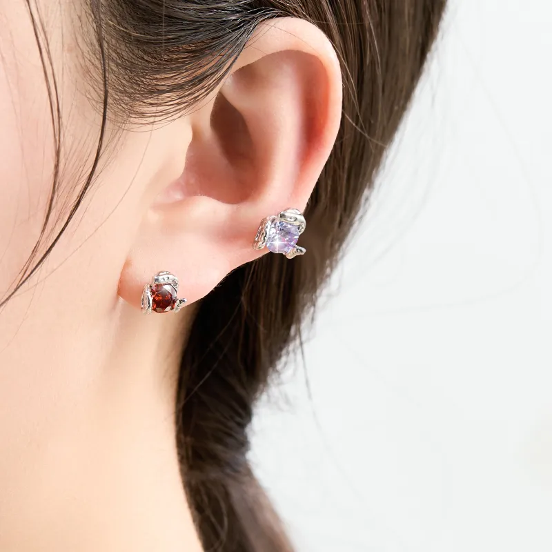 Lady Go Titanium Steel Stud Earrings Unisex-13