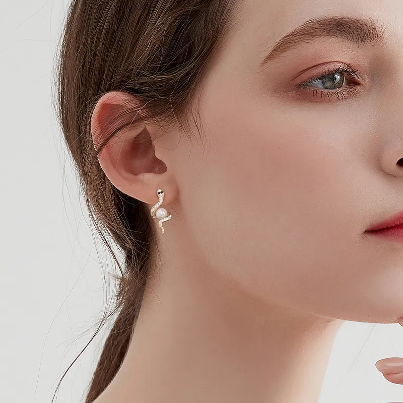 Lady Go S925 Silver Stud Earrings Women's-3