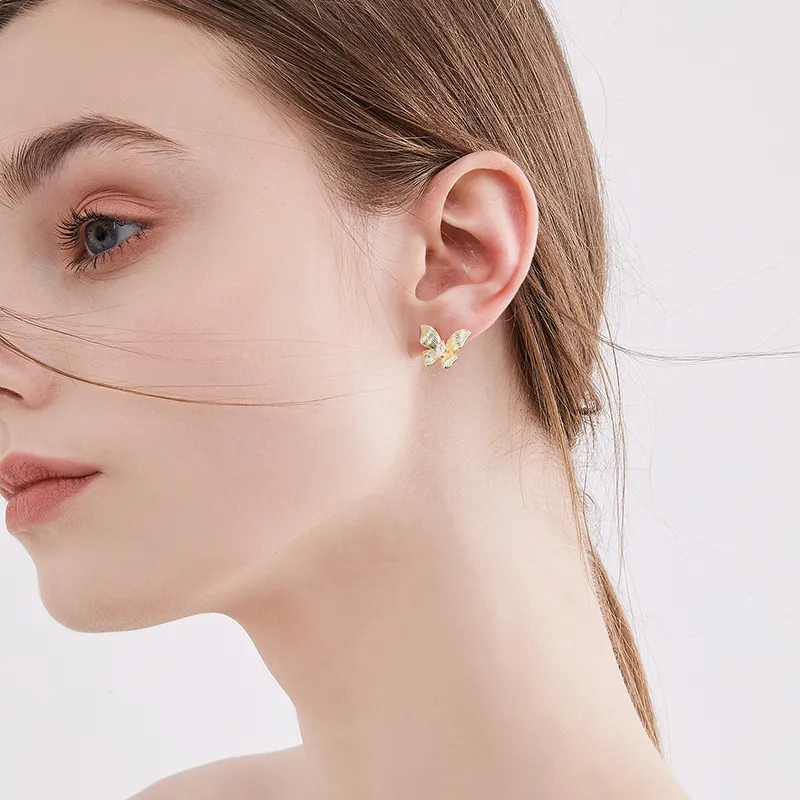 Lady Go S925 Silver Stud Earrings Women's-3