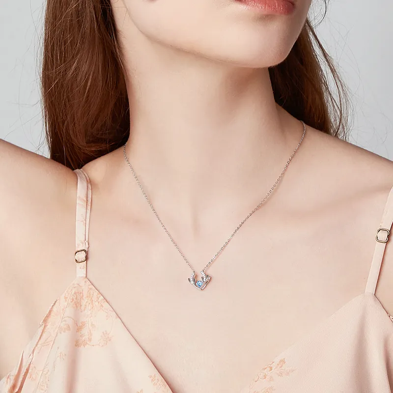 Lady Go Silver Necklaces Women's-4