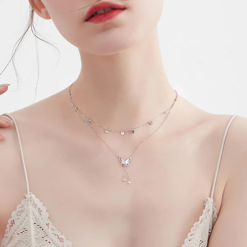 Lady Go Silver Necklaces Women's-1