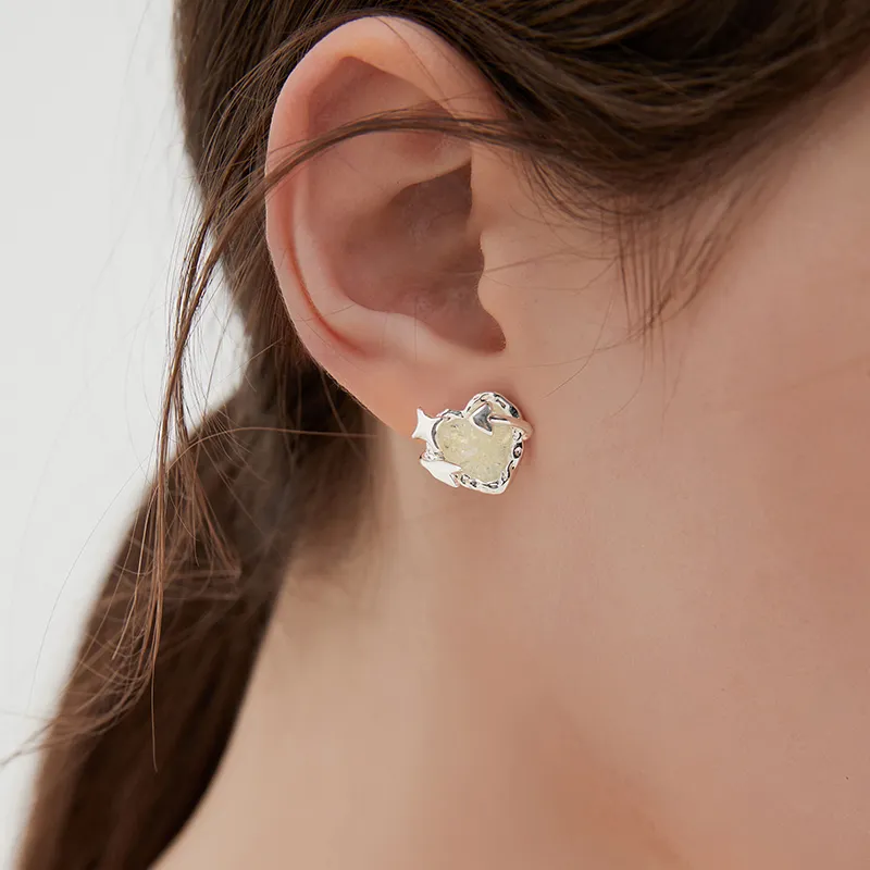 Lady Go S925 Silver Stud Earrings Women's-5