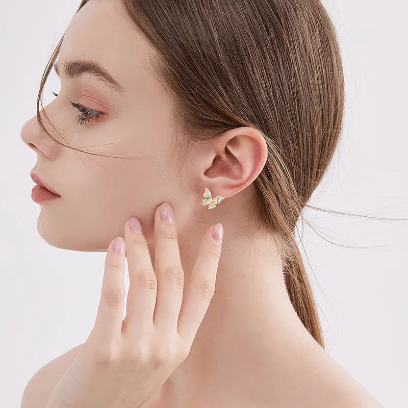 Lady Go S925 Silver Stud Earrings Women's-5