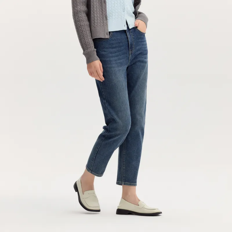 SEM/R Senyou Denim Tapered Pants With Leg Lengthening Fall Jeans Women's-6