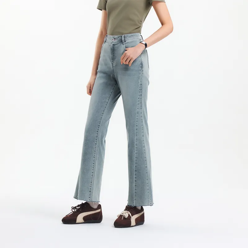 SEM/R Jeans Women's Denim Yellow Mud Dyeing-2
