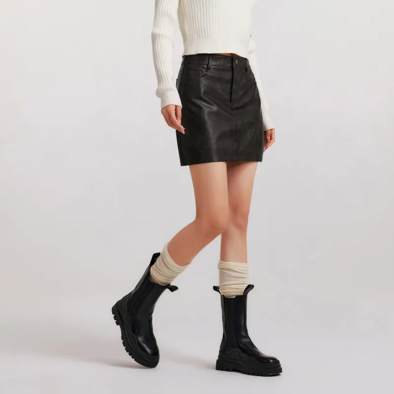 SEM/R Casual Short Skirts Women's Blackish-2