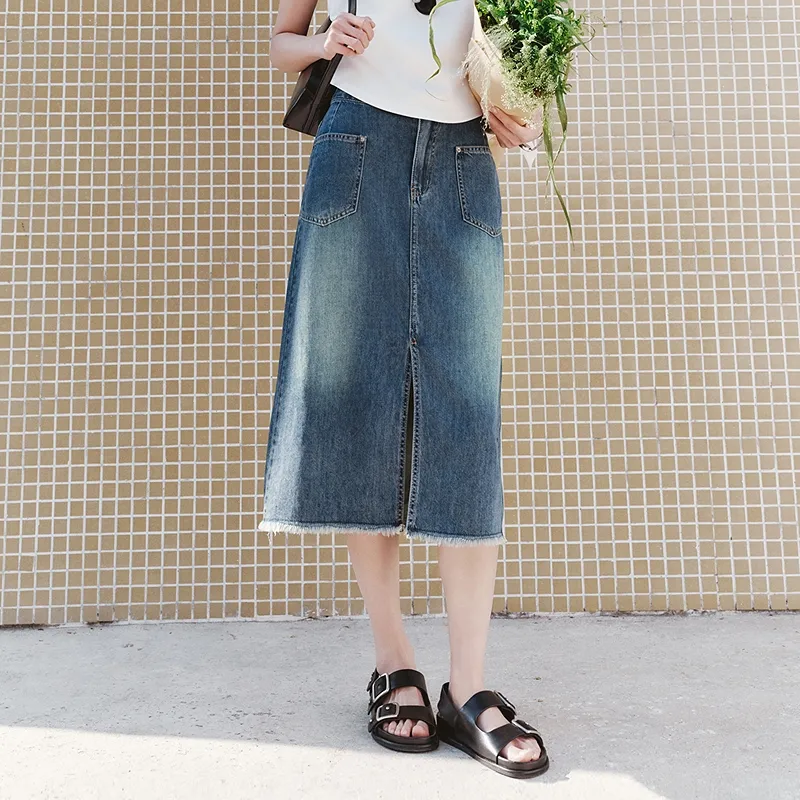 SEM/R Denim Long Skirts Women's-8