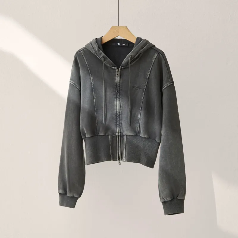 SEM/R Embroidered Fashion Jackets & Coats 2024 Fall Height Increasing Women's-2