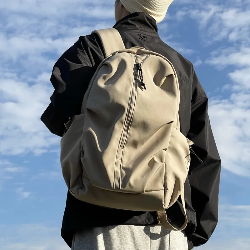 SEM/R Polyester Laptop Bag Backpack Tubas Unisex White Green Tone/Khaki/Ecru/Black-7