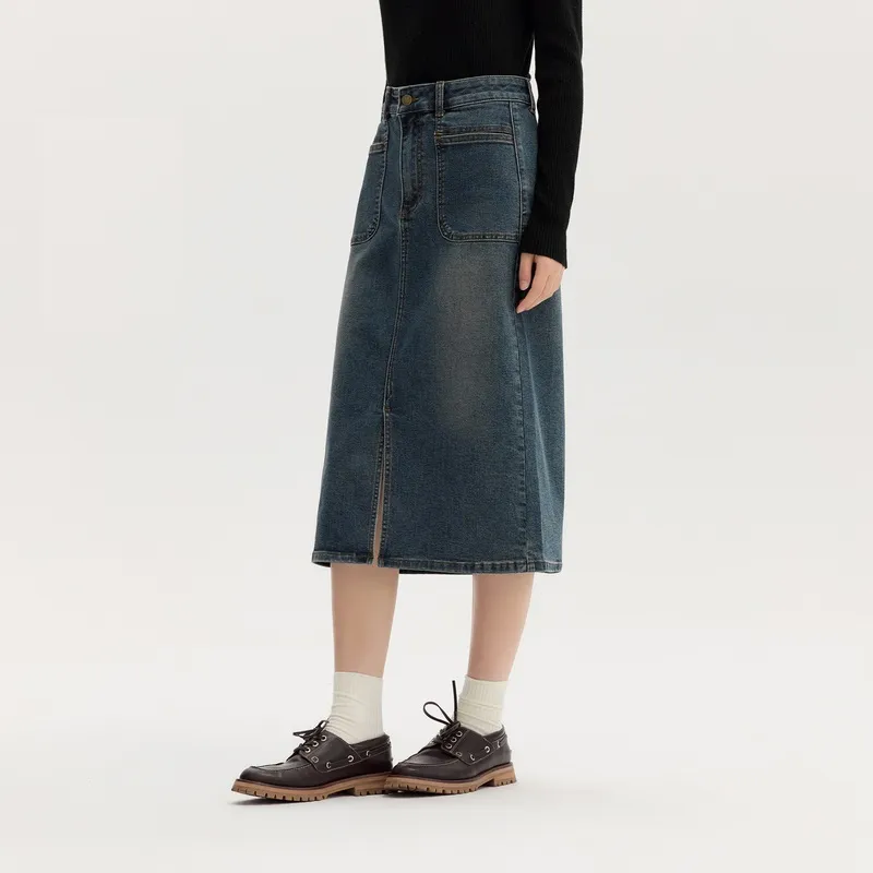 SEM/R Denim Long Skirts Women's-3