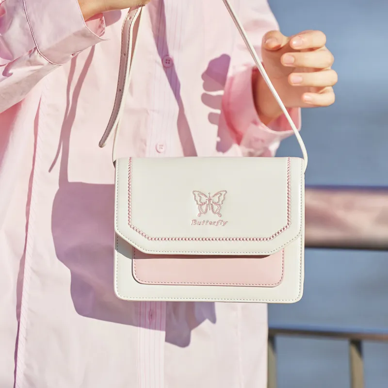 SEM/R PU Small Square Bag Shoulder Bag Crossbody Bag Small Size Women's Cream 10501 Caramel 51101 Grey Blue 80208-2