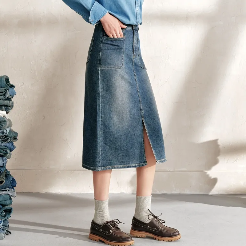 SEM/R Denim Long Skirts Women's-8