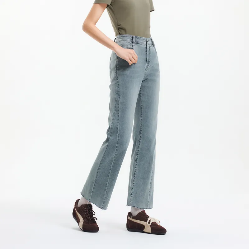 SEM/R Jeans Women's Denim Yellow Mud Dyeing-3