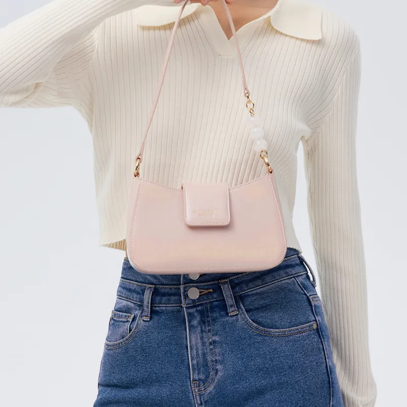 SEM/R PU Shoulder Bag Women's White-28