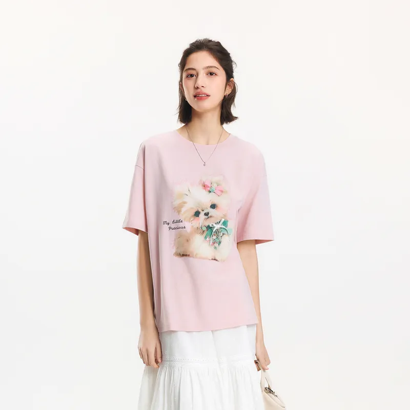 SEM/R Loose Fit 2025 Summer Short Sleeved Crew Neck T Shirt Women's-11