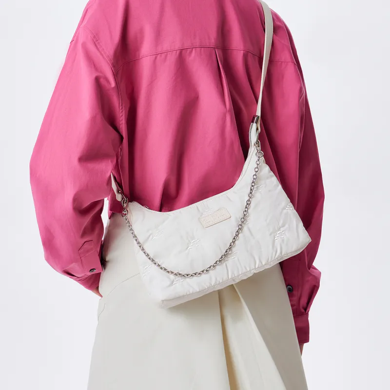 SEM/R Super Plant, Collaboration Edition Polyester Shoulder Bag Trumpets Women's Milk White/Gray Blue-2
