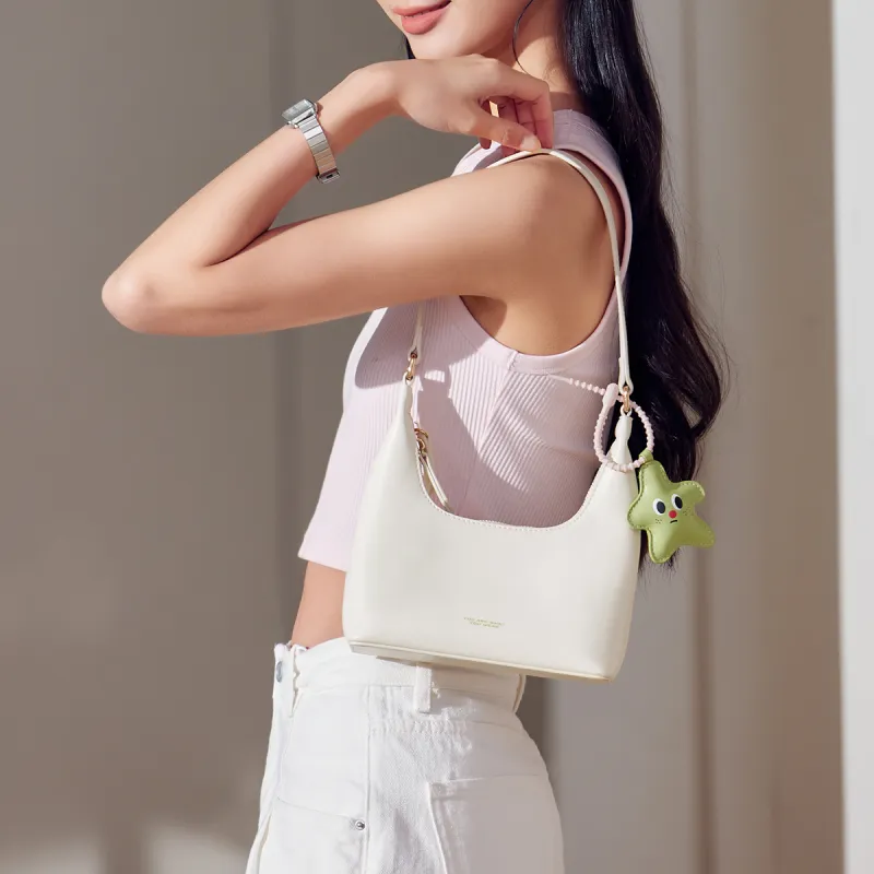 SEM/R Synthetic Leather Shoulder Bag Women's Dream Pink 60301 Smoke Gray Silver 20301 Ecru 10301-2