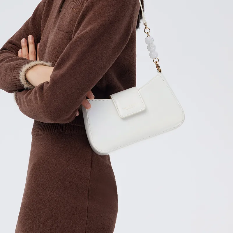 SEM/R PU Shoulder Bag Women's White-22