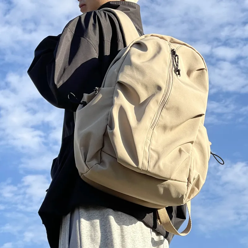 SEM/R Polyester Laptop Bag Backpack Tubas Unisex White Green Tone/Khaki/Ecru/Black-8