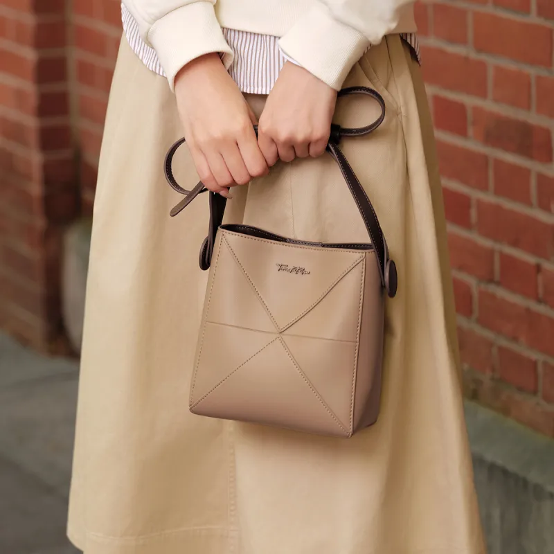 SEM/R PVC Crossbody Bag, Commute Handbag, Shoulder Bag Women's Milk White 10501, Khaki 50604, Caramel Brown 51101-23
