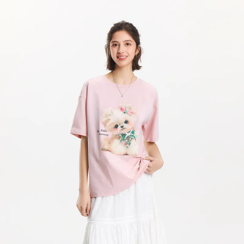 SEM/R Loose Fit 2025 Summer Short Sleeved Crew Neck T Shirt Women's-9