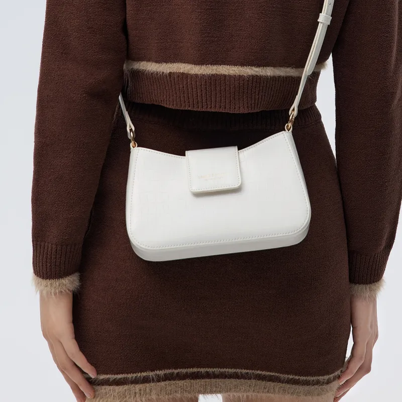 SEM/R PU Shoulder Bag Women's White-21