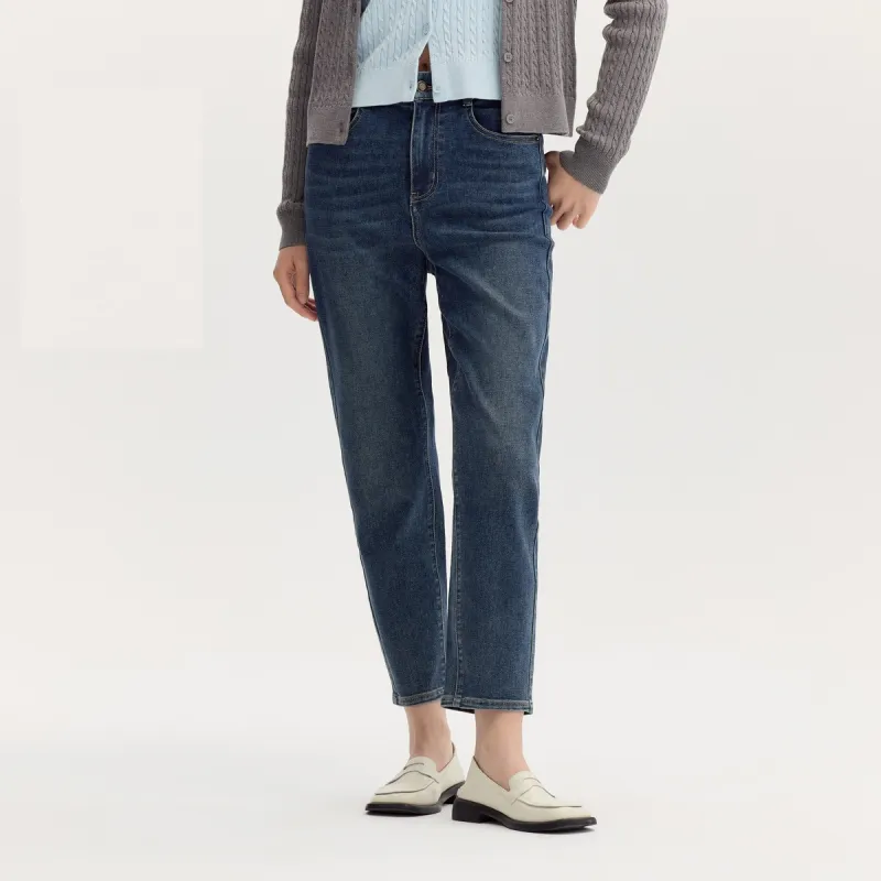 SEM/R Senyou Denim Tapered Pants With Leg Lengthening Fall Jeans Women's-7