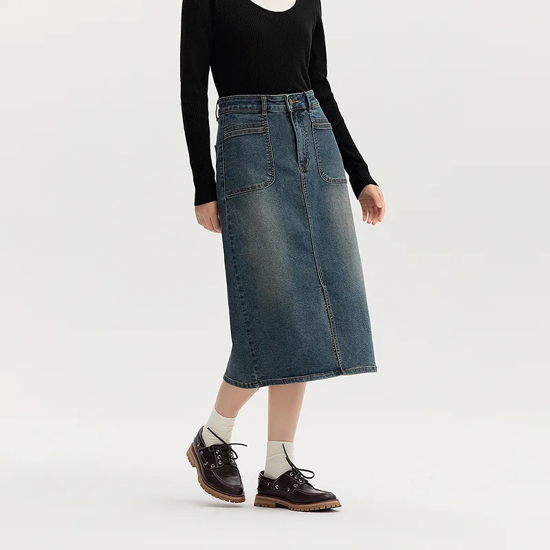 SEM/R Denim Long Skirts Women's-4