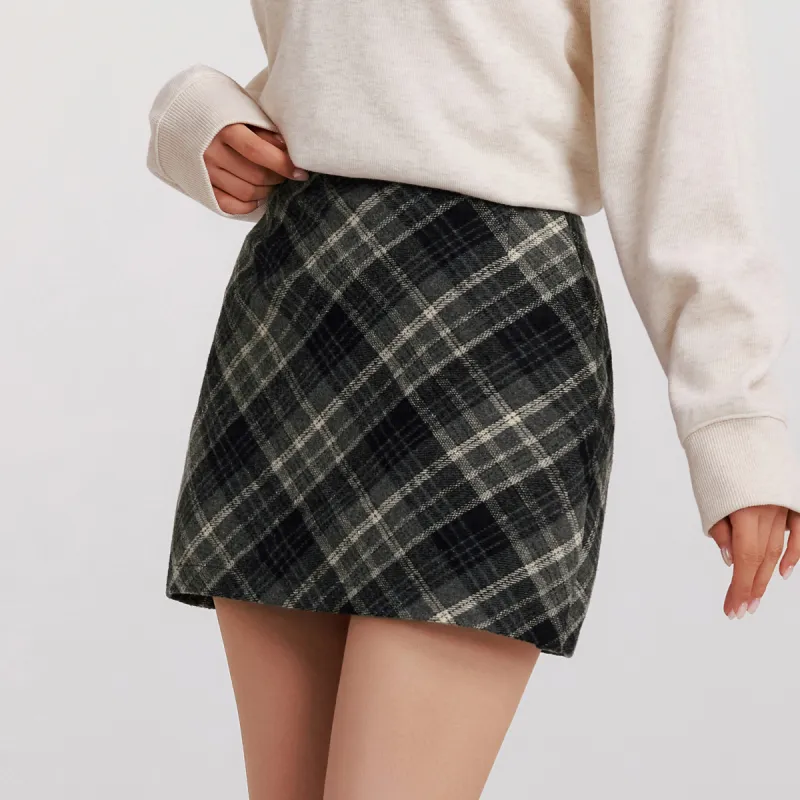 SEM/R Casual Short Skirts Women's Gray Blue Tone-2