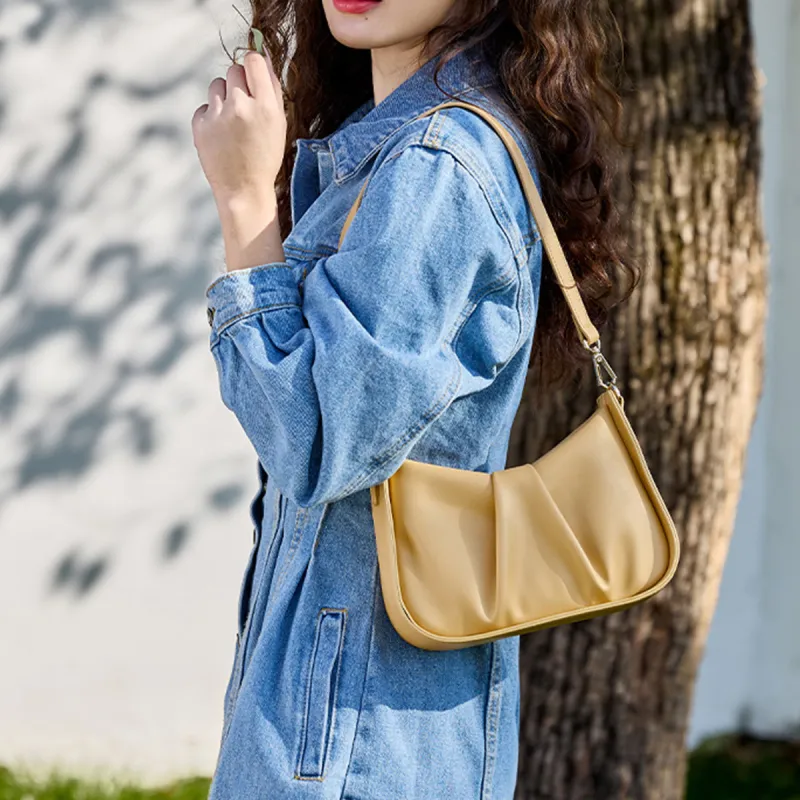 SEM/R PU Shoulder Bag Trumpets Women's Ecru/Custard/Coffee/Pink/Gray Blue-6