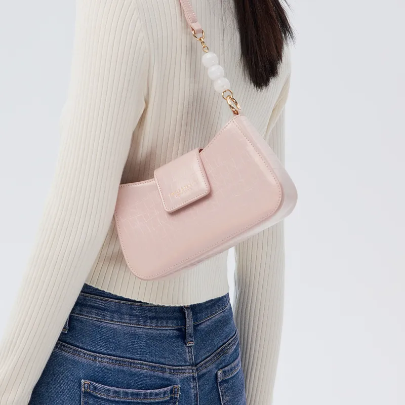 SEM/R PU Shoulder Bag Women's White-13