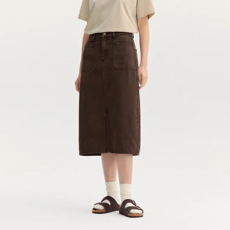 SEM/R Denim Long Skirts Women's-12