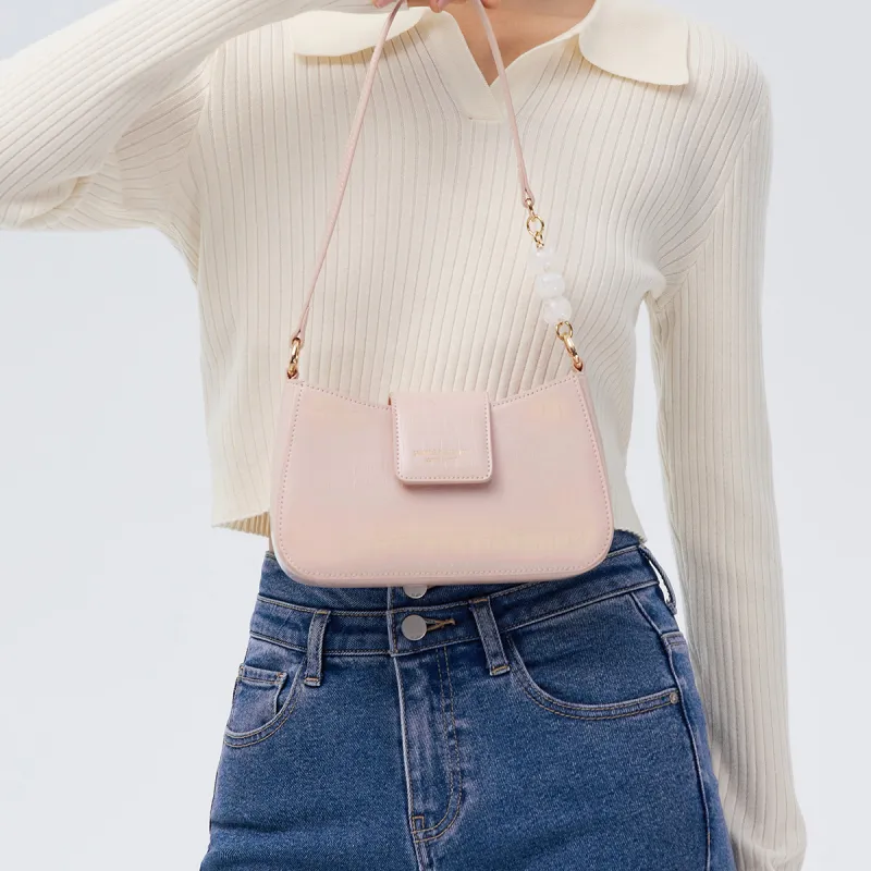SEM/R PU Shoulder Bag Women's White-12