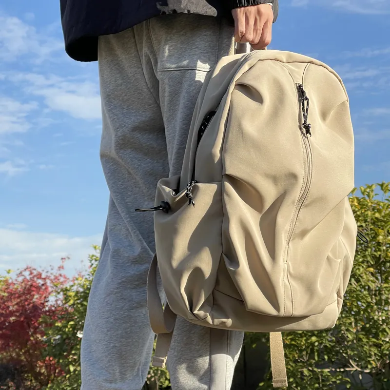 SEM/R Polyester Laptop Bag Backpack Tubas Unisex White Green Tone/Khaki/Ecru/Black-6