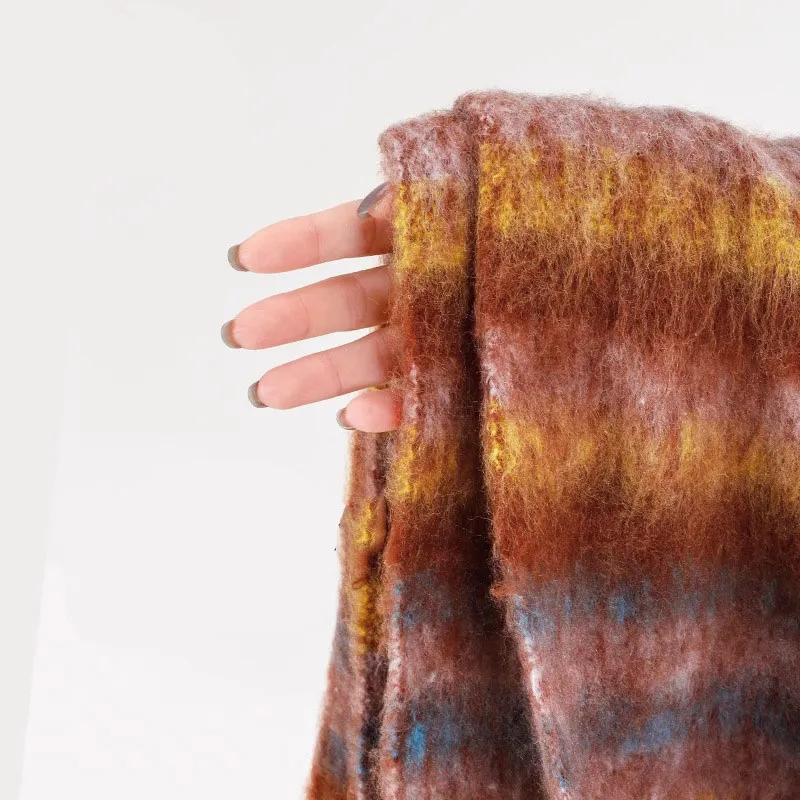 CAMEL Knit Scarves Unisex-2