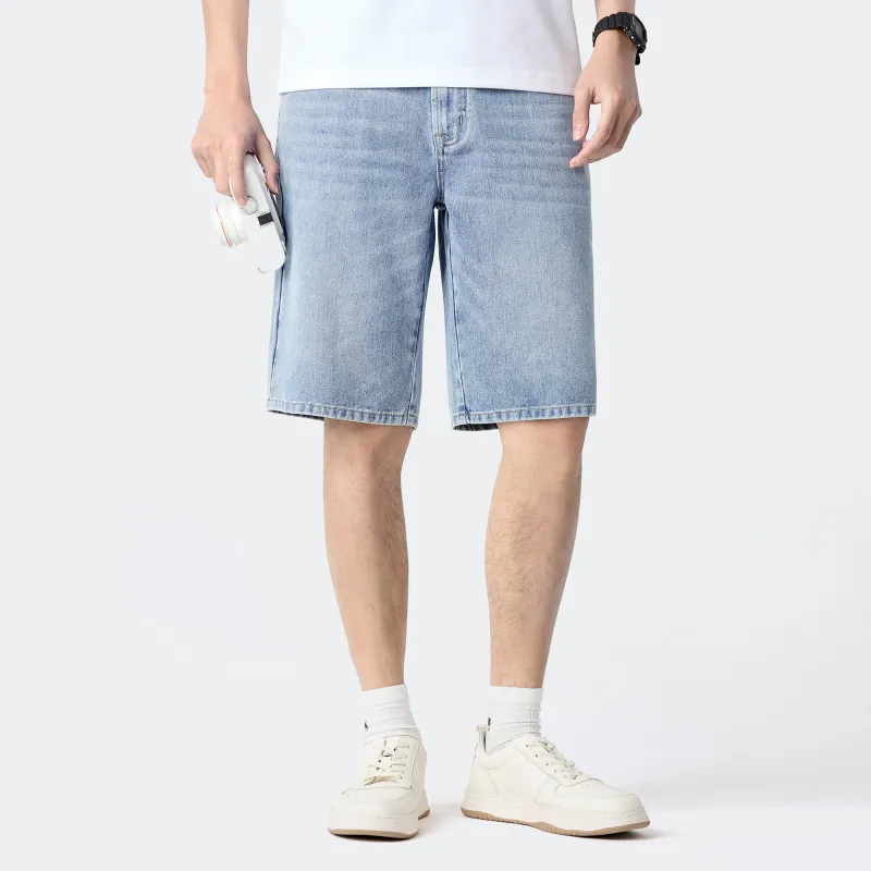 CAMEL Urban Function Series Denim Shorts Men Light Blue-3