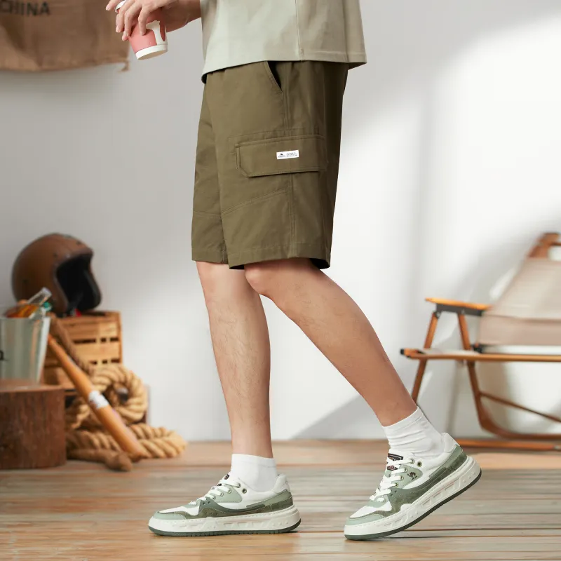 CAMEL Cargo Shorts Men-17