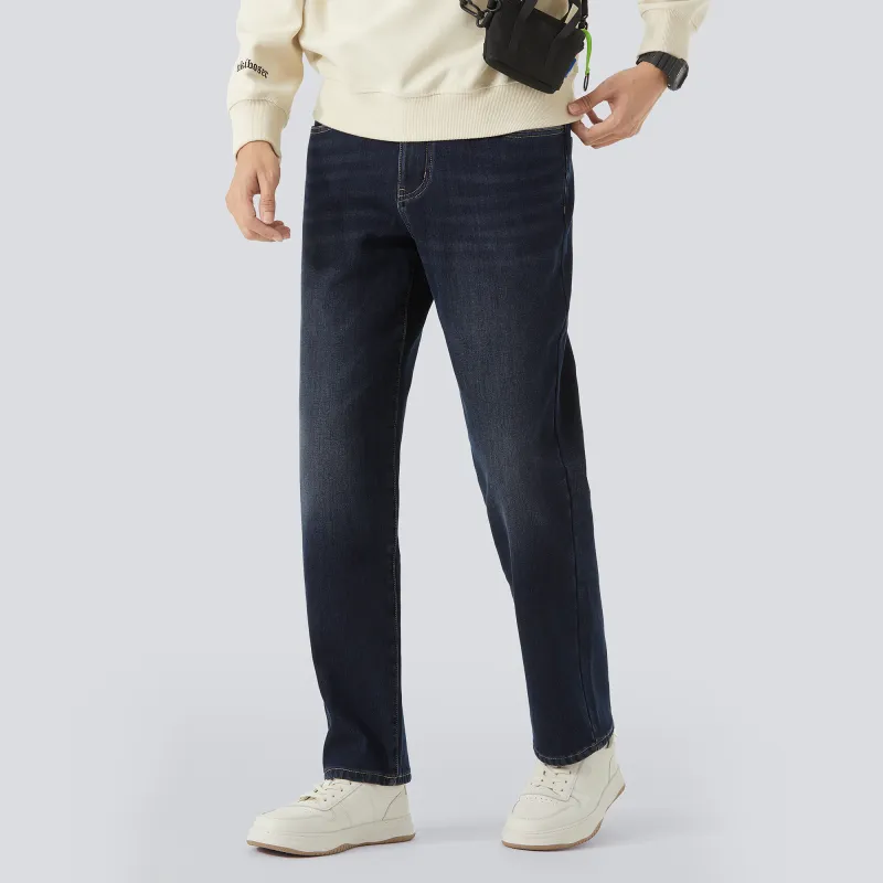CAMEL Micro Stretch Oil Resistant Stain Resistant Waterproof Embroidery Logo Casual Pants Straight Fit Jeans Men's-7
