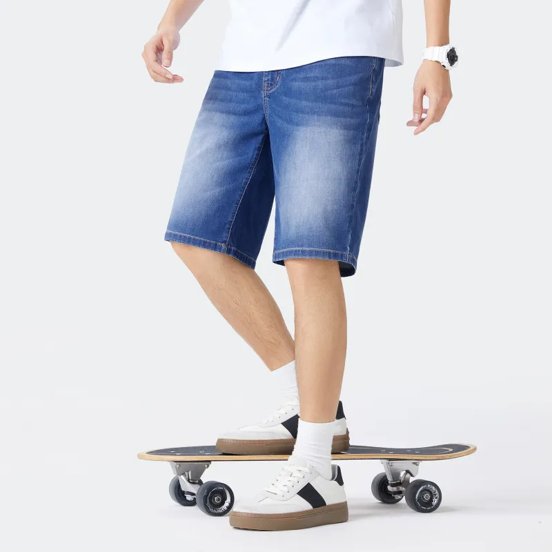 CAMEL Urban Function Series Denim Shorts Men Blue-4