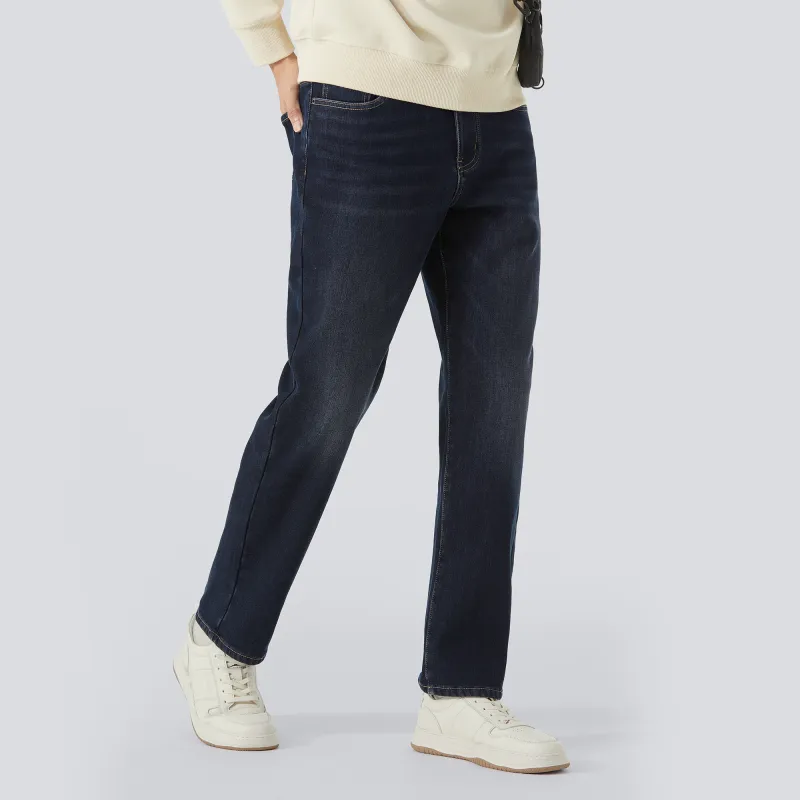 CAMEL Micro Stretch Oil Resistant Stain Resistant Waterproof Embroidery Logo Casual Pants Straight Fit Jeans Men's-8