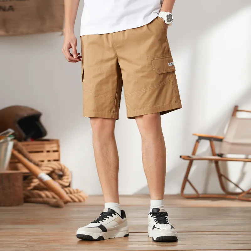 CAMEL Cargo Shorts Men-12
