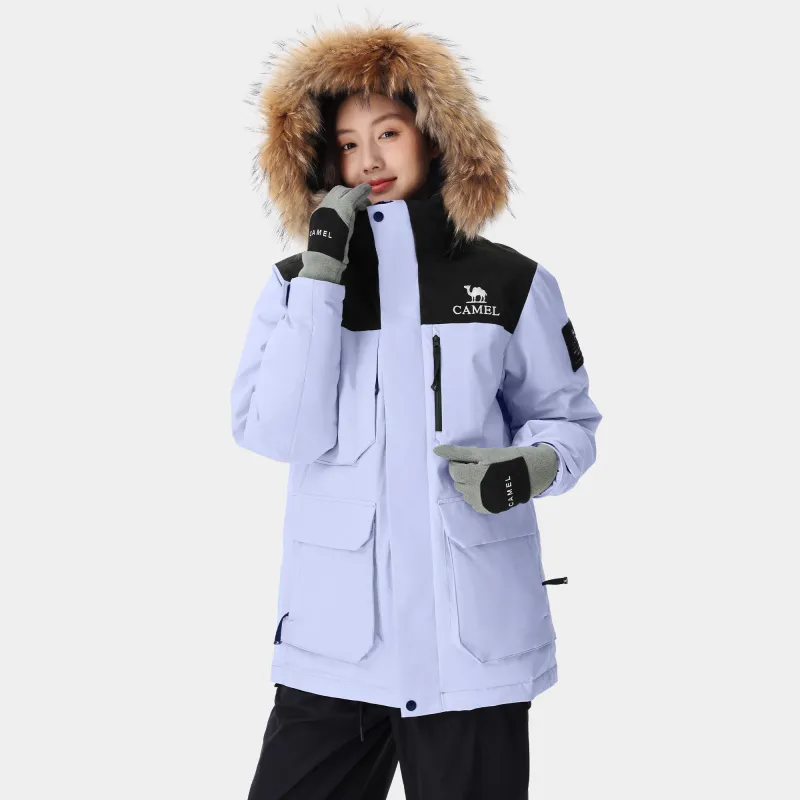 CAMEL Warm Fleece Series Down Jacket Unisex-14