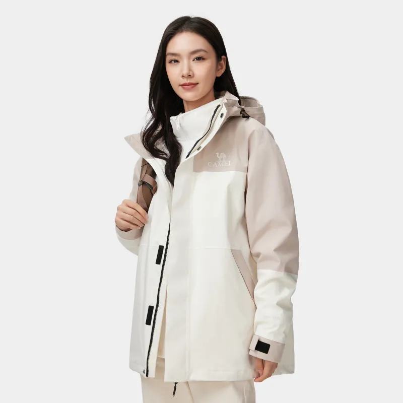 CAMEL 3 in 1 Fleece Liner Waterproof Windproof Breathable Abrasion Resistant Thermal Windbreaker Jacket Unisex-8
