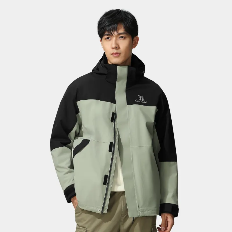 CAMEL 3 in 1 Fleece Liner Waterproof Windproof Breathable Abrasion Resistant Thermal Windbreaker Jacket Unisex-16