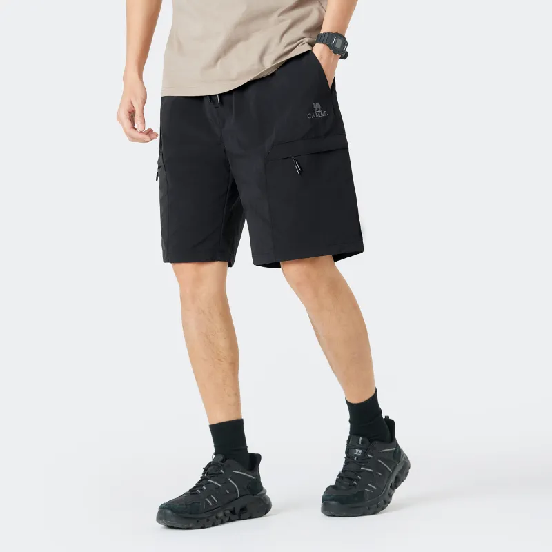 CAMEL Straight Fit Water Repellent Abrasion Resistant 5/8 Thin Loose Fit Cargo Shorts Unisex-4
