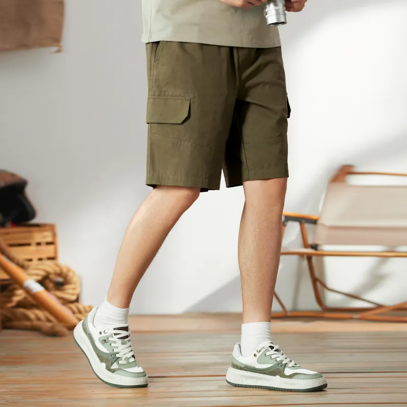 CAMEL Cargo Shorts Men-19