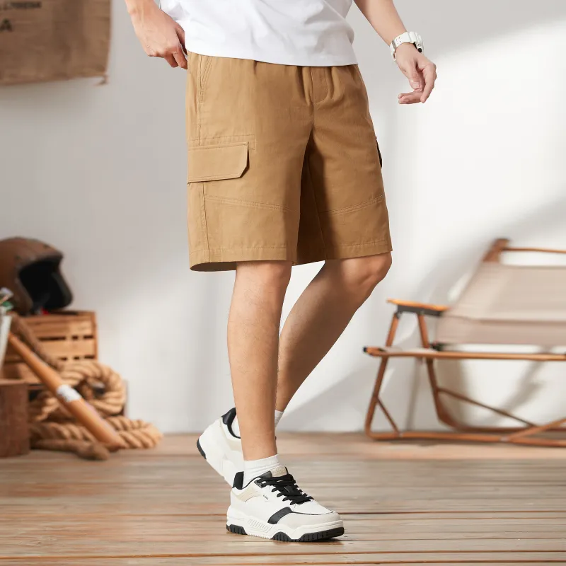 CAMEL Cargo Shorts Men-9