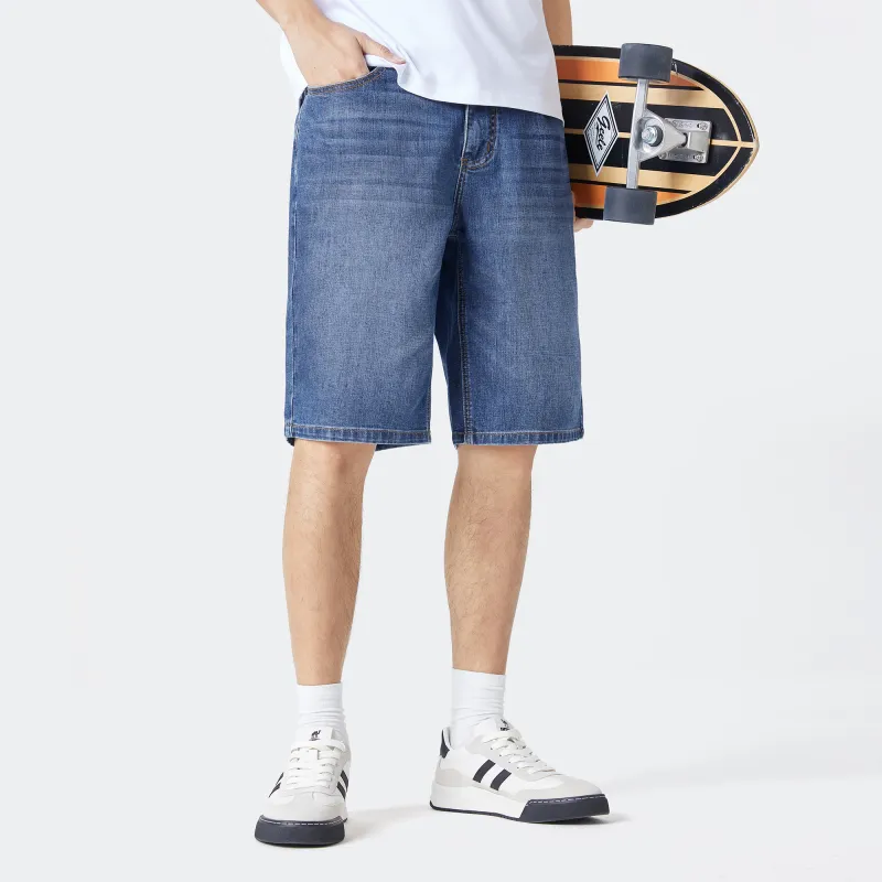CAMEL Denim Shorts Men Dark Blue-3